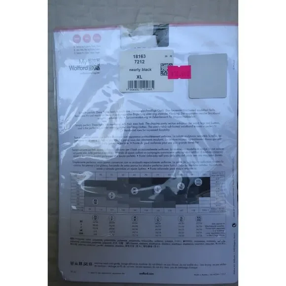 WOLFORD XL Black Sheer Control Top Tights - Picture 3 of 4